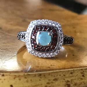 Natural Grandidierite Sterling Silver Ring Size 5